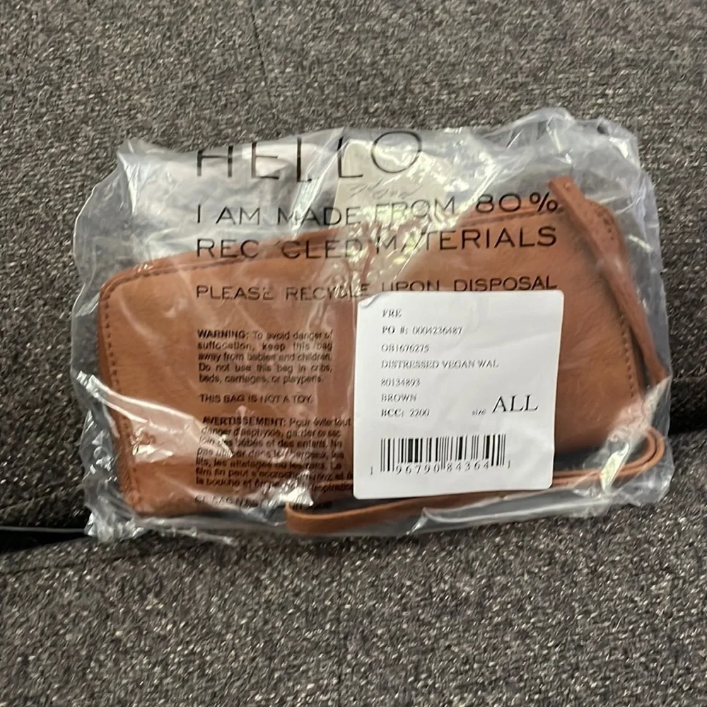 NWT free people distressed vegan wallet/wristlet